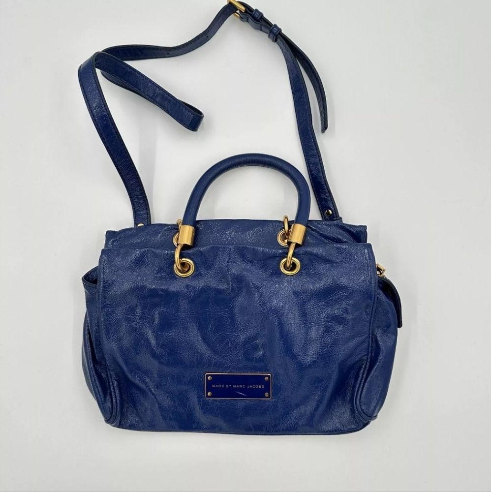 Marc by Marc Jacobs Too Hot to Handle leather shoulder tote Electric Blue